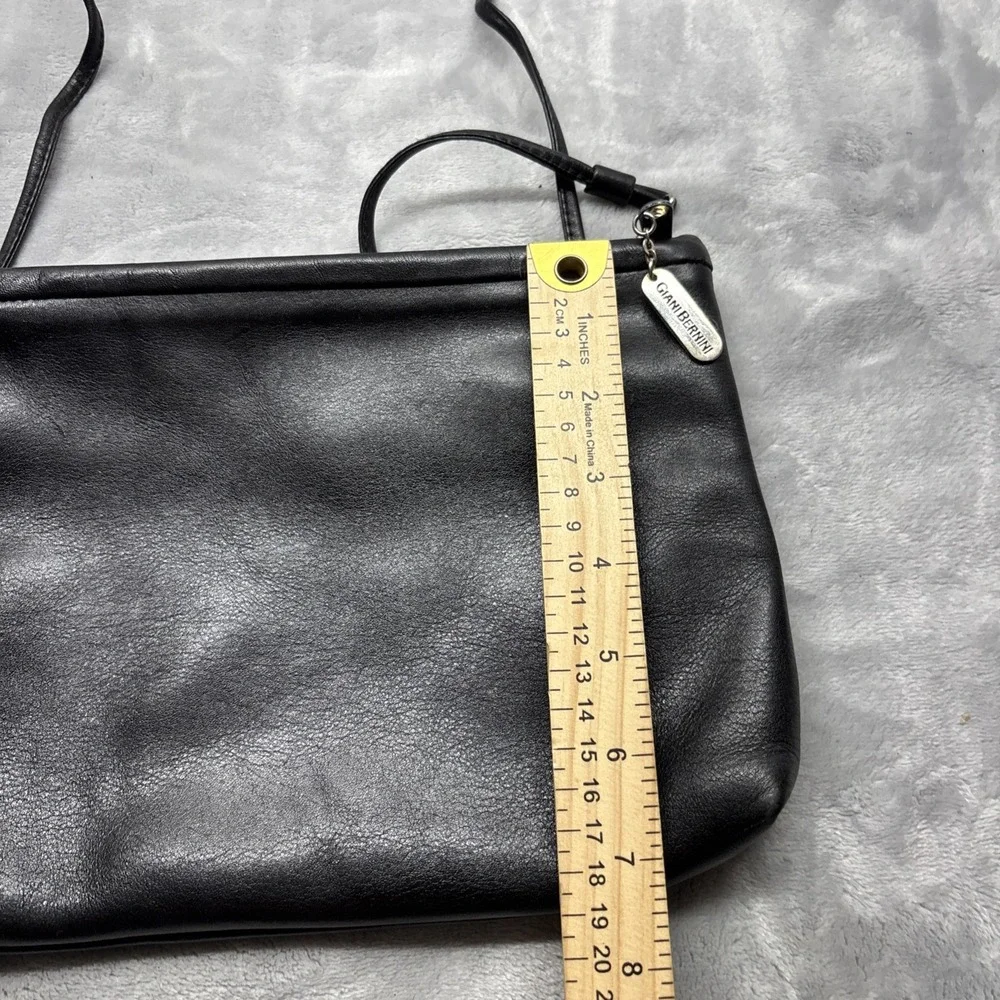 Giani Bernini Purse Medium Black Crossbody Handbag Zip Rectangle